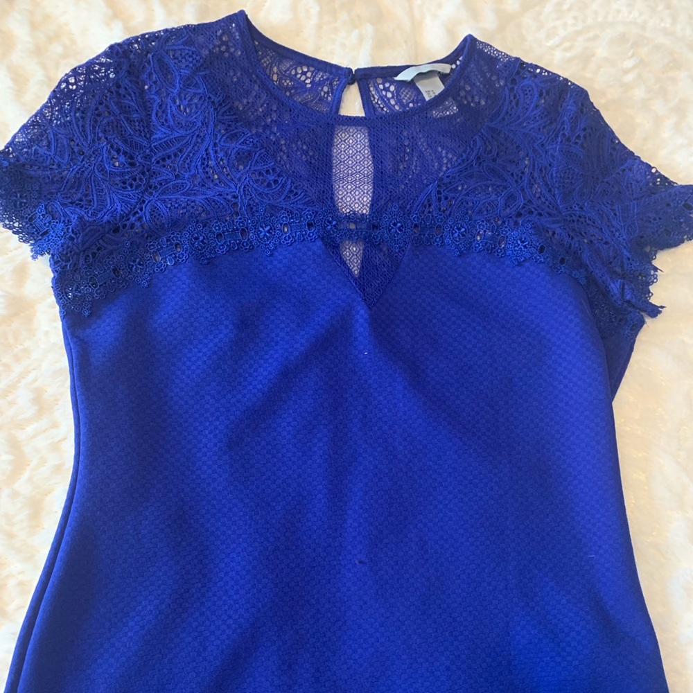 Lacy blue blouse